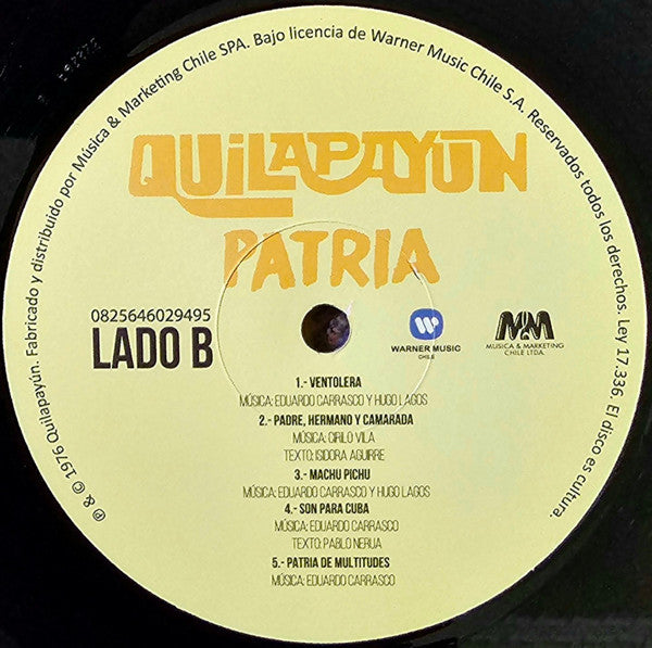 Quilapayún : Patria (12", Album)