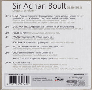 Sir Adrian Boult : Lord Of The Proms - Unique Recordings Of The Great British Conductor (10xCD + Box)