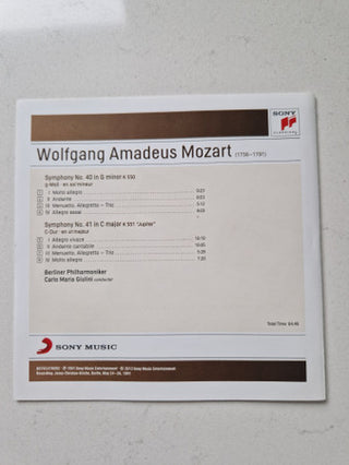 Wolfgang Amadeus Mozart, Carlo Maria Giulini, Berliner Philharmoniker : Symphonies No. 40 & 41 "Jupiter" (CD)