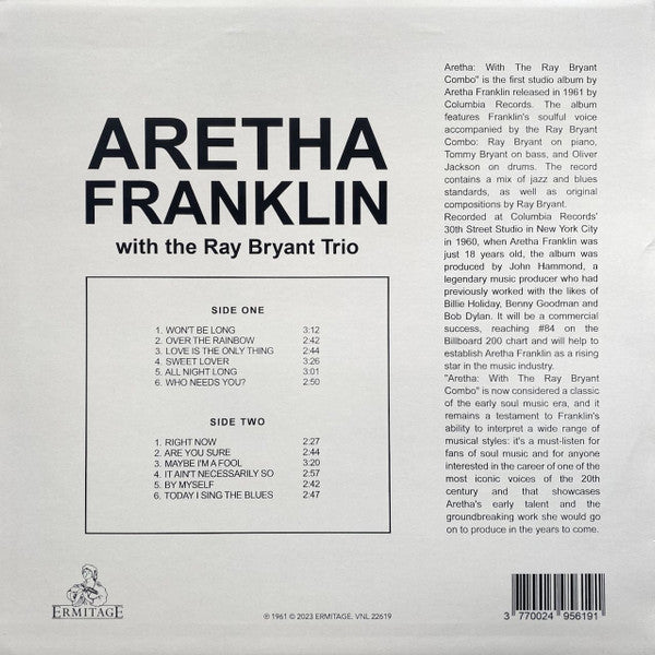 Aretha Franklin With The Ray Bryant Combo : Aretha Franklin (LP, Album, RE, RM, Cle)