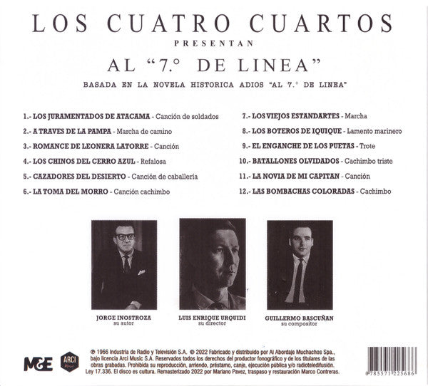 Los Cuatro Cuartos : ¡Al "7° De Línea"! (CD, Album, RE, RM, Dig)