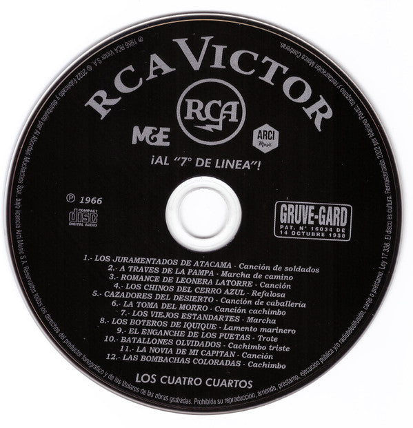 Los Cuatro Cuartos : ¡Al "7° De Línea"! (CD, Album, RE, RM, Dig)