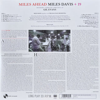 Miles Davis + 19 - Orchestra Under The Direction Of Gil Evans : Miles Ahead (LP, Album, RE)