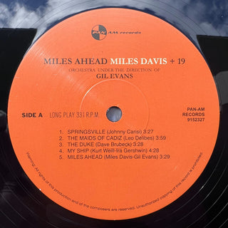 Miles Davis + 19 - Orchestra Under The Direction Of Gil Evans : Miles Ahead (LP, Album, RE)