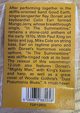 Mungo Jerry : In The Summertime/MIghty Man/Dust Pneumonia Blues (12", Maxi)