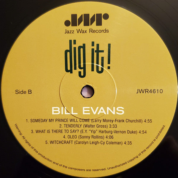 Bill Evans : Dig It! (LP, Comp, Mono, RE)