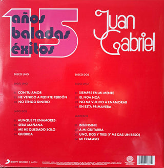 Juan Gabriel : 15 Años Baladas Exitos (2xLP, Comp, Ltd, RE, Red)