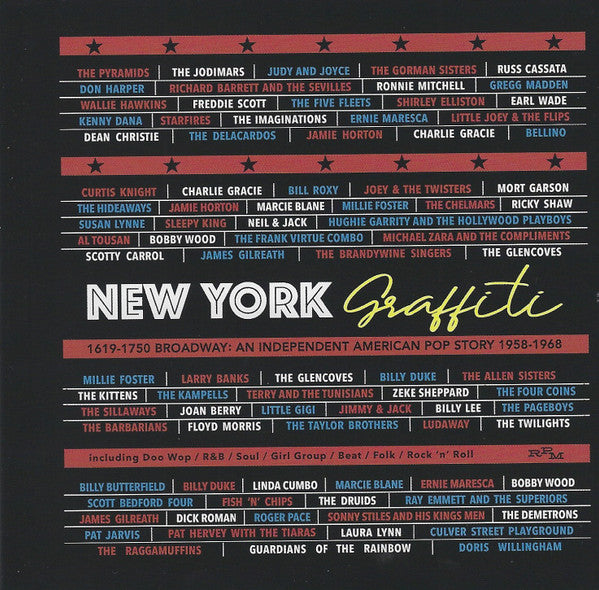 Various : New York Graffiti – 1619-1750 Broadway: An Independent American Pop Story 1958-1968 (4xCD, Comp, Cla)