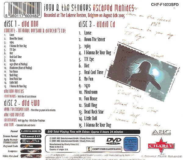 Iggy & The Stooges* : Escaped Maniacs (2xDVD-V, PAL, Dig + CD)