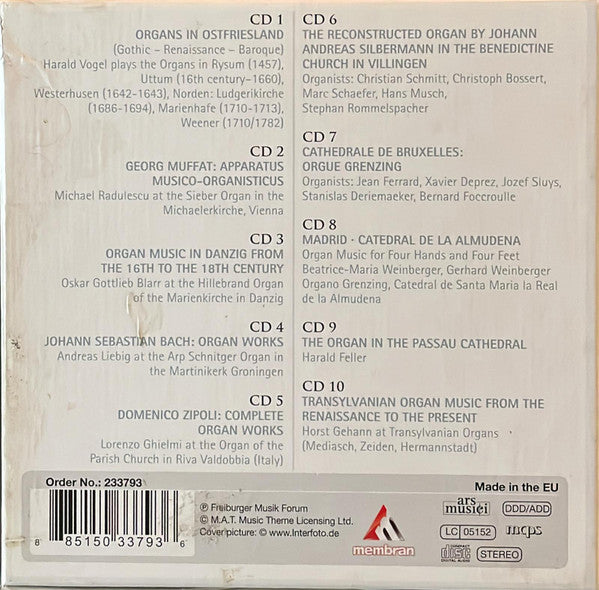 Various : Famous Organ Music From Europe (10xCD, Comp + Box)