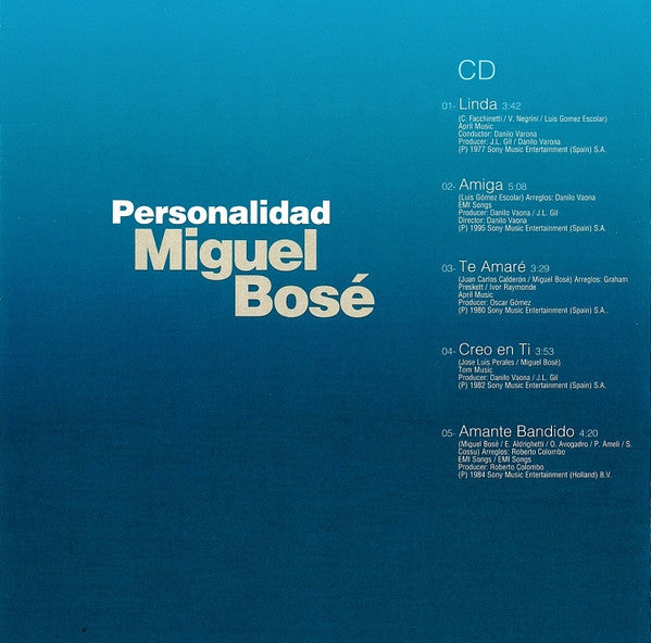 Miguel Bosé : Personalidad (CD, Comp + DVD, Comp)