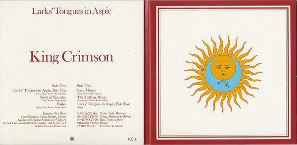 King Crimson : Larks’ Tongues In Aspic (The Complete Recording Sessions) (2xCD + 2xBlu-ray, Blu-ray-A, Multichannel)