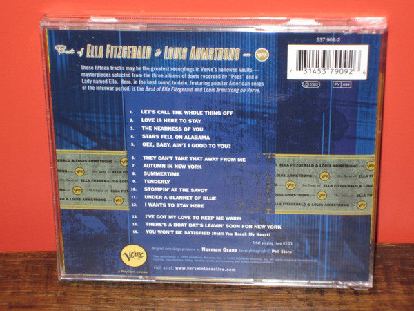 Ella Fitzgerald & Louis Armstrong : Best Of Ella Fitzgerald & Louis Armstrong On Verve (CD, Comp, RE, RM)