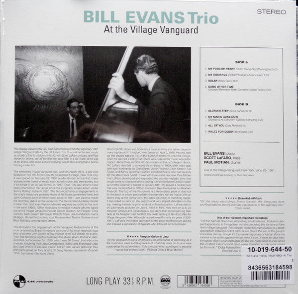 The Bill Evans Trio : At The Village Vanguard (LP, Comp, Ltd)