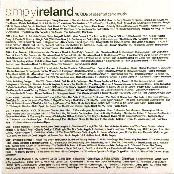 Various : Simply Ireland (10xCD, Comp, Car + Box)
