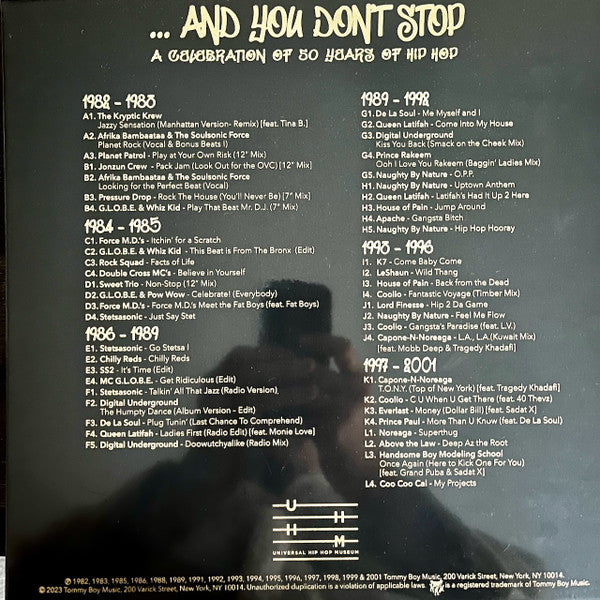 Various : ... And You Don't Stop - A Celebration Of 50 Years Of Hip Hop (6xLP, Comp)