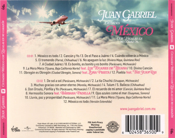 Juan Gabriel : Ciudades México Con Escalas En Mi Corazón (2xCD, Album)
