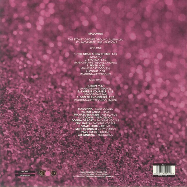 Madonna : The Sydney Cricket Ground, Australia 19th November 1993 - Part One (LP, Ltd, Unofficial, Pin)