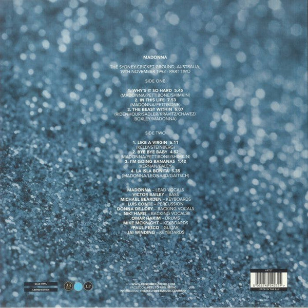 Madonna : The Sydney Cricket Ground, Australia 19th November 1993 - Part Two (LP, Ltd, Unofficial, Blu)