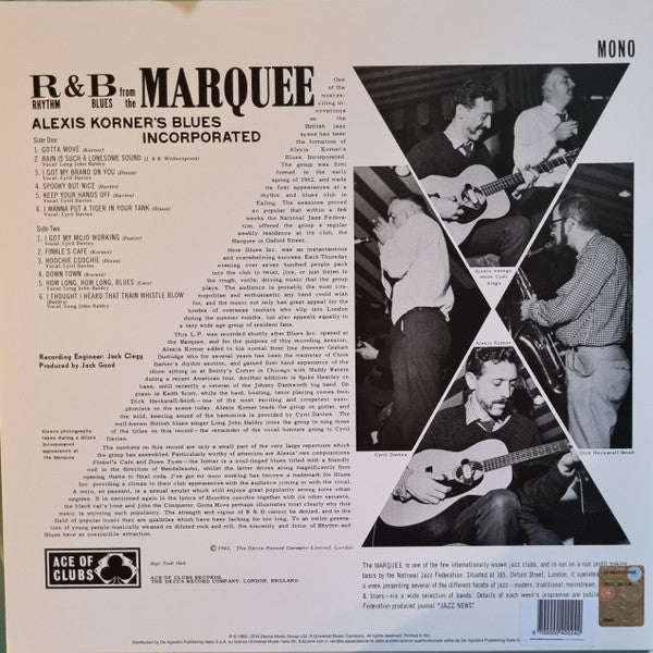 Blues Incorporated : R & B From The Marquee (LP, Album, Mono, RE, 180)