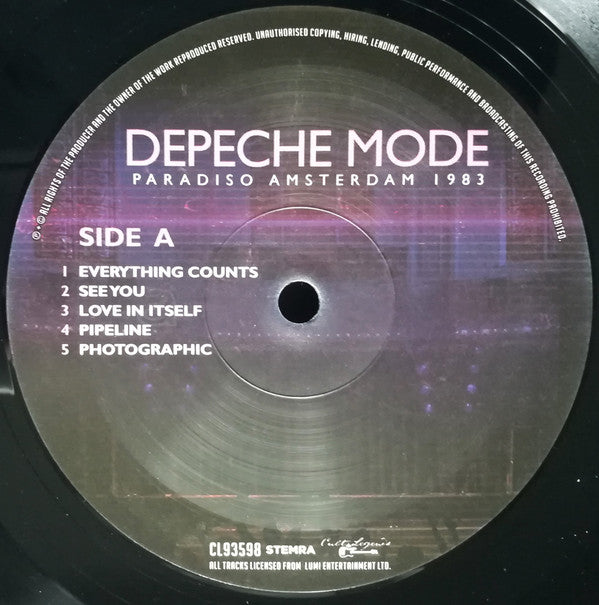 Depeche Mode : Paradiso Amsterdam 1983 (LP, Unofficial, 180)