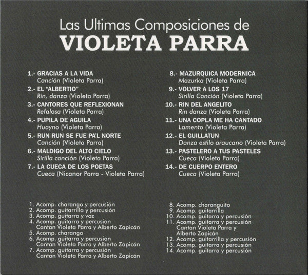Violeta Parra : Las Últimas Composiciones De Violeta Parra (CD, Album, Ltd, Num, RM, Dig + CD, Album, Ltd, Num)