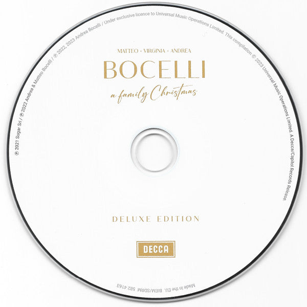 Matteo Bocelli • Andrea Bocelli • Virginia Bocelli : A Family Christmas  (CD, Album, Dlx)