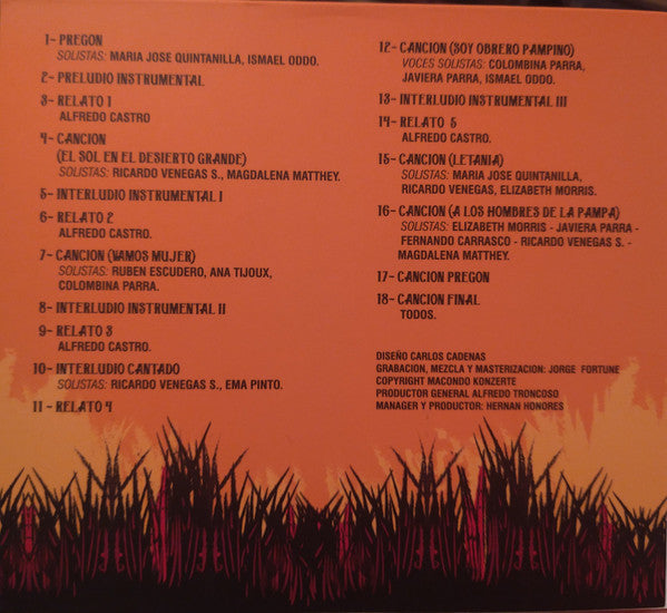 Quilapayún, Colectivo Vamos Mujer, María José Quintanilla, Elizabeth Morris, Magdalena Matthey, Ema Pinto, Colombina Parra, Javiera Parra, Ana Tijoux, Alfredo Castro : Cantata Santa María de Iquique (CD, Album, dig)