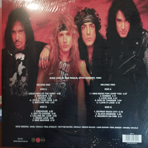 Kiss : Live In Sao Paulo 1994.27 th August (2xLP, Ltd, Red)