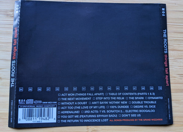 The Roots : Things Fall Apart (CD, Album, RP)
