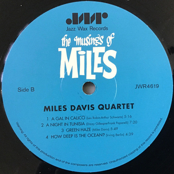 The Miles Davis Quartet : The Musings Of Miles (LP, Mono, Ltd)