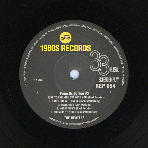 The Beatles : From Us To You #3 May 1964  (7", EP, Mono, Unofficial)