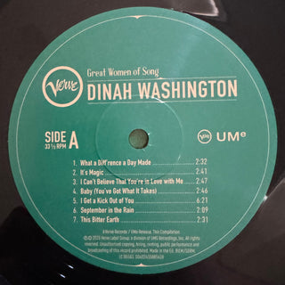 Dinah Washington : Great Women Of Song (LP, Comp)