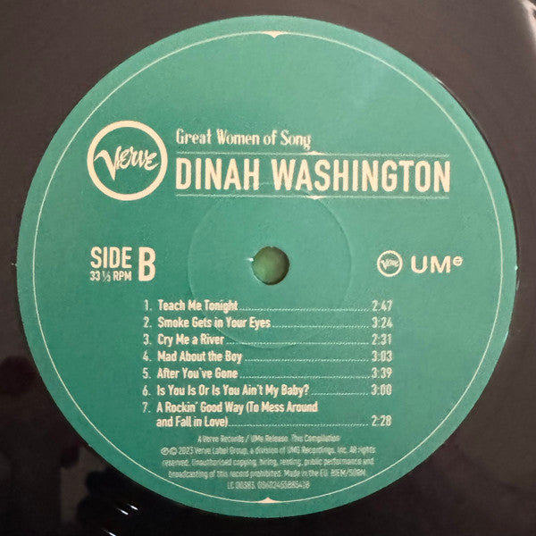 Dinah Washington : Great Women Of Song (LP, Comp)