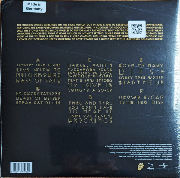 The Rolling Stones : Live At The Wiltern (3xLP, Album, Ltd, Bro)