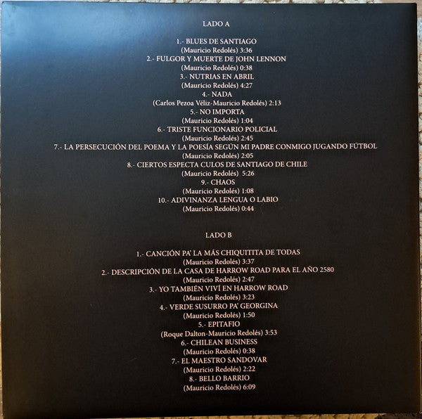 Mauricio Redolés & Son Ellos Mismos : Bello Barrio (LP, Album, Gat)