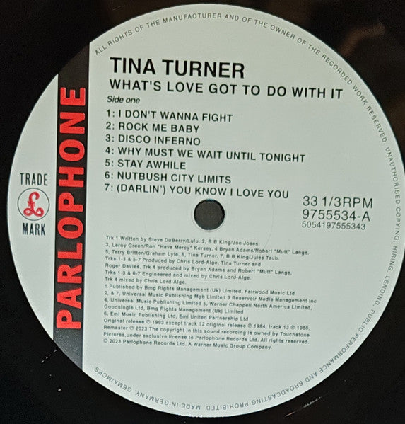 Tina* : What's Love Got To Do With It (LP, Album, RM)