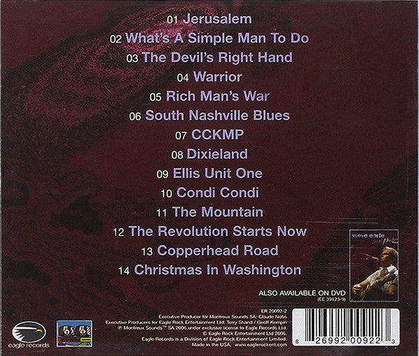 Steve Earle : Live At Montreux 2005 (CD, Album)