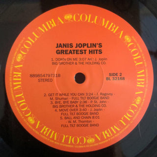Janis Joplin : Janis Joplin's Greatest Hits (LP, Comp, RE)