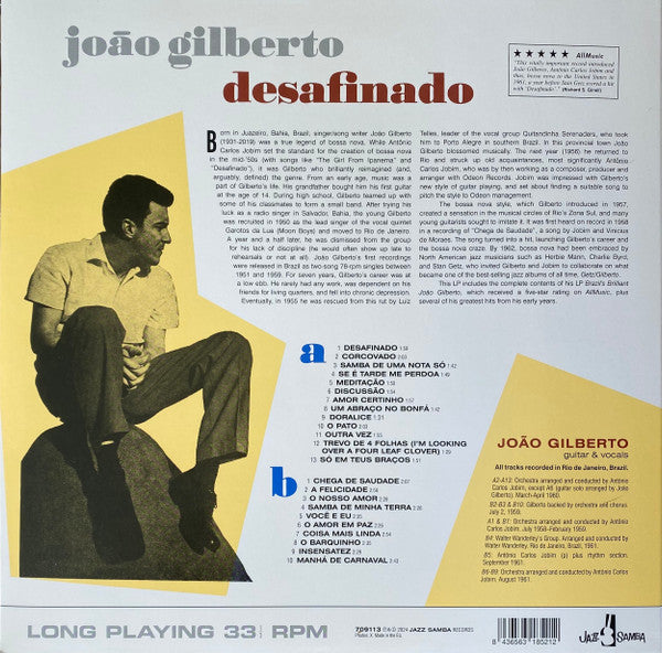 João Gilberto : Desafinado (LP, Comp, Ltd, 180)