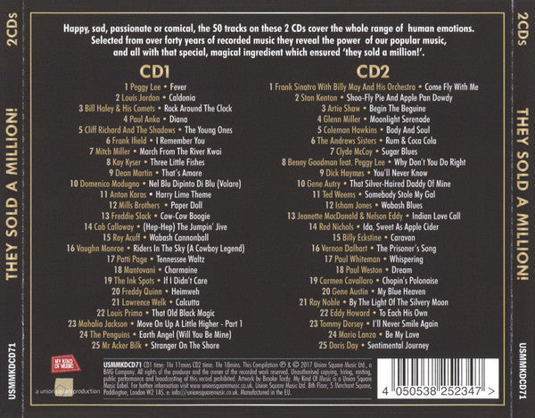 Various : They Sold A Million! (More Than Forty Years Of Million Selling Hits) (2xCD, Comp, Mono)