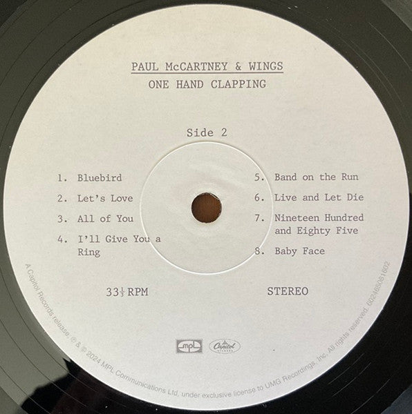 Paul McCartney & Wings* : One Hand Clapping (2xLP, Album, RM, 180)