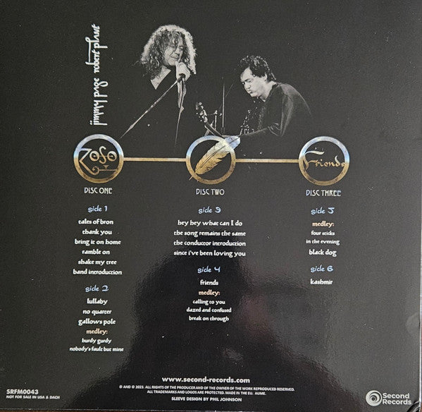 Jimmy Page, Robert Plant : Friends: Live In San Jose 1995 (LP, Ltd, Unofficial, Cle)