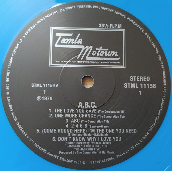 The Jackson 5 : ABC (LP, Album, Ltd, RE, Blu)