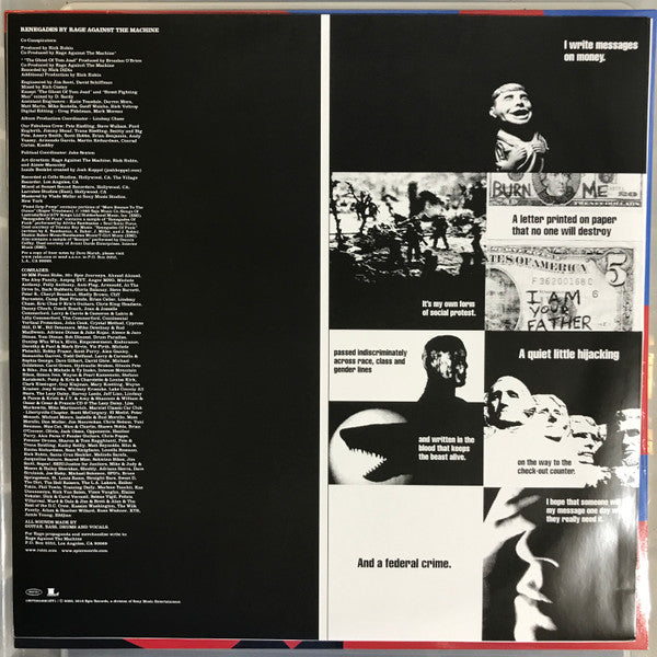 Rage Against The Machine : Renegades (LP, Album, RE, RP)