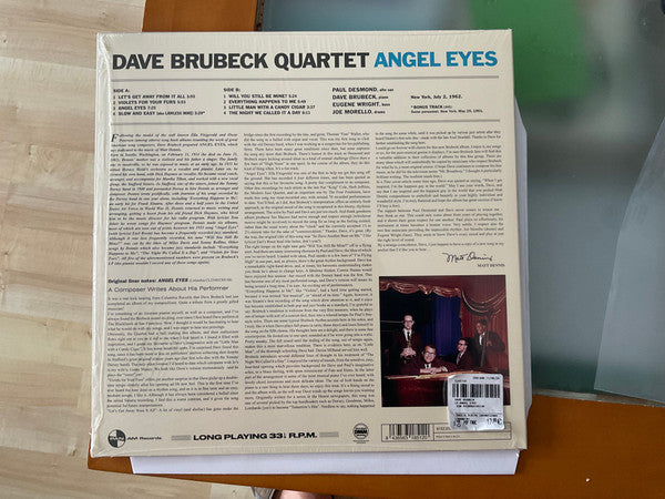 The Dave Brubeck Quartet : Angel Eyes (LP, Album, Ltd, RE, 180)