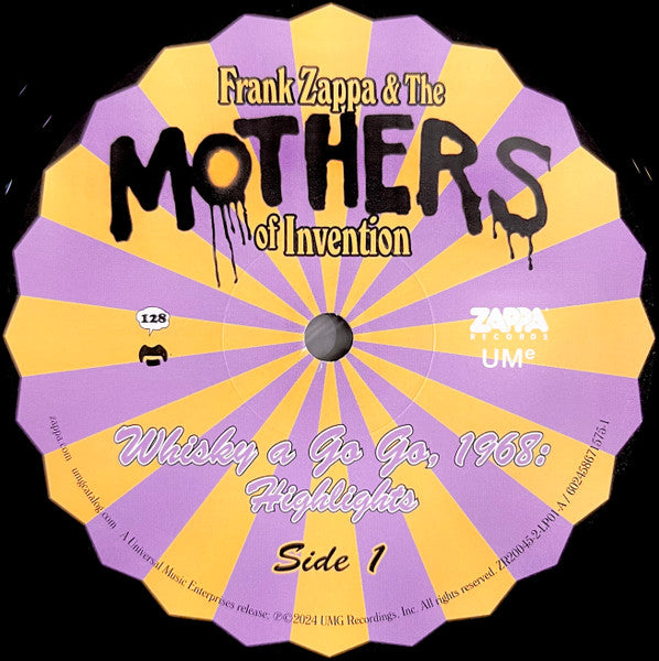 Frank Zappa & The Mothers : Whisky A Go Go, 1968: Highlights (2xLP, Album, 180)