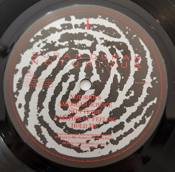 Duran Duran : Notorious (LP, Album, RE, RM)