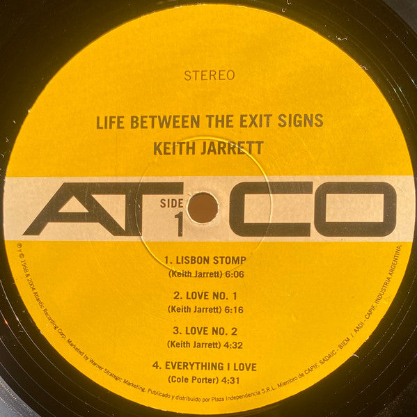 Keith Jarrett : Life Between The Exit Signs (LP, Album, RE, RP)