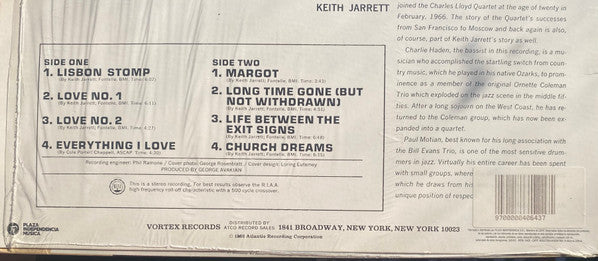 Keith Jarrett : Life Between The Exit Signs (LP, Album, RE, RP)